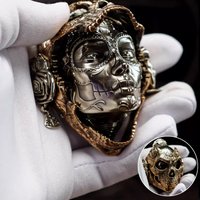 Outdoor Portable EDC Magnetic Detachable Mechanical Skeleton Mask Finger Toy Ornament Tool