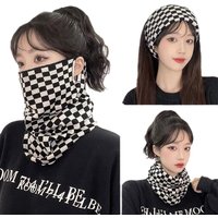 AliExpress NONE Winter Plaid Balaclava Face Mask for Women, Warm Neck Gaiter Scarf Hood for Outdoor Sports Skiing Cycling Running, Cold Weather
