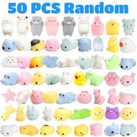 50-5PCS Kawaii Squishies Mochi Anima Squishy Toys For Antistress Ball Squeeze Party Favors Stress Relief Toys For Birthday