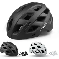 X-TIGER Bike Helmet Integrated Molding Safety Cycling Helmet Adult Sports Mountain Road Bicycle Helmet with Brim Comfort Lining