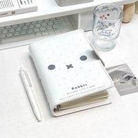 Kawaii Miffy Rabbit A6 Loose-leaf Notebook Cute Cartoon Journal Thickened Diary Student Daily School Stationery Girl Gift Toys