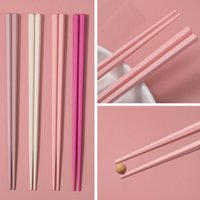 5Pairs Macaron Color Chopsticks Japanese-style Anti-slip High Temperature resistance Sushi Stick Reusable Household Tableware