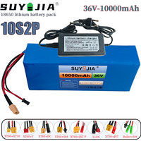 36V 10Ah 10S2P Lithium-ion Battery Pack 18650-10S2P 500W for Electric Scooters + 42V Charger
