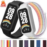 Strap+Case for Xiaomi Mi band 9 active/8 active accessories sport Nylon bracelet +Protective Bumper shell correa Redmi band 3 2