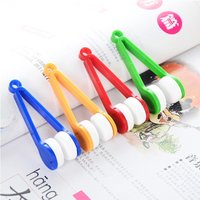 Portable Multifunctional Glasses Cleaning Rub Eyeglass Sunglasses Spectacles Microfiber Cleaning Brushes Wiping Tools