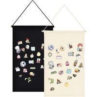 1pcs Fabric Blank Hanging Banner Set DIY Display Wall Tapestry in S and M Sizes