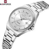 NAVIFORCE Casual Lady 3ATM Waterproof Quartz Retro Watch Stainless Steel Band High Quality Elegant Daily Women Wristwatch