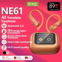 Heart Rate Monitoring Earphones HTC NE61 AI Translate Wireless Earbuds Bluetooth Touchscreen Noise Reduction With Mic ear pods