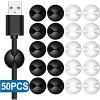 5Pcs Mini Cable Winder Organizer USB Charging Cable Clips Desk Tidy Organiser Wire Cord Holder Protectors In Home Office Car