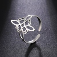 Skyrim Witch Knot Ring for Women Stainless Steel Adjustable Open Finger Rings 2025 New Witchcraft Amulet Jewelry Birthday Gift