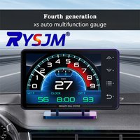 XS HUD Gauge Car Multi-function OBD+GPS Instrument LED Screen Speedometer Touch Button Alarm Functions Type-C Connection