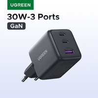 UGREEN 30W GaN Charger 3 Ports PD 3.0 USB C Charger For iPhone 17 16 15 Pro Samsung S25 Xiaomi Tablet iPad Air Pro Phone Charger image 4
