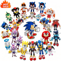 20~40cm Sonic Hedgehog Movie Soft Plush Doll Party Theme Toy Anime Super Sonic Doll Shadow Tails Amy Doll Kids Fun Holiday Gift