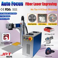 300W JPT Mopa Auto Focus Fiber Laser Marking Cutting Machine Fiber Laser Deep Engraver for All Metal Gold Silver Jewelry Ring