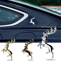 3D Metal Deer Stag Badge Car Emblem Side Fender Car Stickers For VOLVO Automobile Exterior Decor Motor Car Styling Accessory