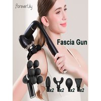 6-Heads Handhel Fascia Gun High Frequency Vibration Body Massage Gun Neck Shoulder Waist Back Handle Massager Fascia masajeador