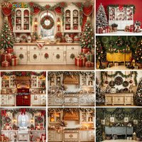 Tło fotograficzne Mocsicka, Boże Narodzenie, szafka kuchenna, wieniec, dzieci, pieczenie, świąteczne, portret, tło, rodzina, Xams, studio fotograficzne.