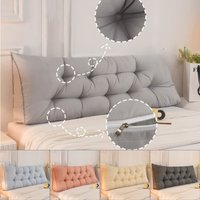 120/150/180cm Bed Headboard Cushion Triangular Wedge Bed Head Pillow Soft Lumbar Back Support for Home Sofa Headboard Decor