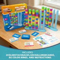 Party Games Color Stack Game Interactive Color Stack Board Strategy Game for Family Kids Adults Battle Challenge Puzzle Toy