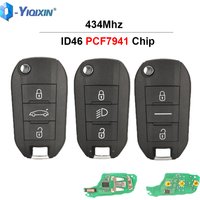 Remote Car Key For Peugeot 308 408 508 2008 3008 4008 5008 208 Key For Citroen C4 C6 C3 CACTUS C-Elysee 434Mhz ID46 PCF7941 Chip