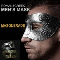 Masquerade Retro Half Face Mask Gold Silver Tone Gentleman Style Halloween Party Cosplay Carnival Eye Photo Prop Wholesale