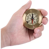 Mini Camping Marching Lensatic Compass Magnifier Gold Wild Survival Navigation Noctilucent High Quality