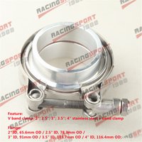 4/3.5/3/2.75/2.5/2.25/2/1.75/1.5 inch V-Band V Band Clamp Aluminum Flange Flanges Turbo Intercooler Piping Kit