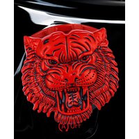 Car Start Button Cover Adhesive Cool Protective Tiger Head Vehicle Push Button Start Ring For Truck RV SUV Drivers Men Women