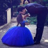 Royal Blue Flower Girl Dresses For Wedding Cinderella Girls Dress Princess Children Party Ball Gown First Communion Dress