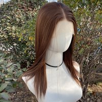 Light Brown Shoulder Length Synthetic 13X4 Lace Front Wigs for Women Glueless Synthetic Wigs 150% Density Natural Hairline