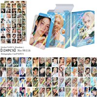 124pcs small card laser cards Stray Kids SKZOO new special Karma flash card Felix Hyun Jinskzoo star sticker LOMO card gift