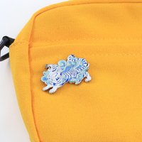 Mythical White Tiger Enamel Pin Chinese Four Beasts Baihu Brooch Oriental Style Cloud Tiger Badge For Men Women Gift For Backpac