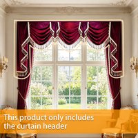 1pcs Luxury Velvet Curtain Valance, Custom High-End Valance for Living Room & Bedroom (Curtain Not Included)
