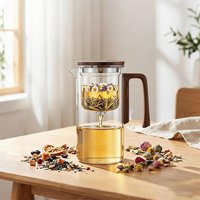 Magnetyczny czajnik do herbaty, 720 ml, wykonany ze szkła borokrzemianowego, z zaparzaczem, dzbanek do herbaty liściastej, żaroodporny czajnik z zaparzacami do parzenia ziół.