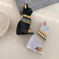 1pc New Personalized Egyptian Cat Acetic Acid Hair Puller, Cute European and American Cat Hair Clip and Accessories