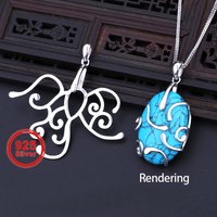 925 Sterling Silver 5 Claws Prong Universal Pendant Blank Tray For Irregular Pendant Setting, Handmade Necklace Jewelry