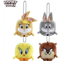 Square Looney Tunes Plush Keychain 7cm Bugs Bunny Tweedy Bird TAZ Christmas Gift Soft Cute Cartoon Pendant
