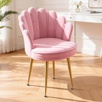 Computer Chair For Home Single Sofa Chair, Shell-shaped Backrest Vanity Armchair, Guest Chair For Office Living Room, Bedroom