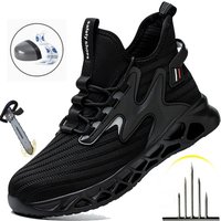 Breathable Men Work Shoes Steel Toe Safety Boots European Standard Anti-smash Anti-puncture Industrial Shoes Ladies Safety Shoes