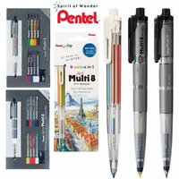 Japan Pentel Multi 8 Colored Pencil Eight-Color Multi-Functional Pen Mechanical Pencil 802/803 Gel Pen Art Drawing Stationery