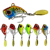 1PCS Rotating Metal VIB 9g/13g/16g/22g Wobbler Fishing Lure Sequins Tail Spinner Sinking Baits Spoon Crankbait Fishing Tackle