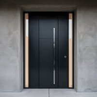 Customized New Front Door Villa House Security Big Modern Exterior Entry Door Fire Proof Aluminum Main Entrance Pivot Doors