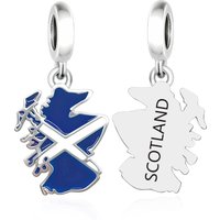 Huoonew Fit Original Pan Charm Bracelet 100% 925 Sterling Silver SCOTLAND Map Flag Bead For Making Country Lover Berloque DIY