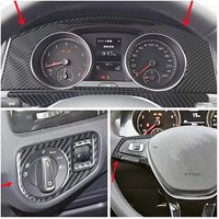 Carbon Fiber Car Driver Ddashboard Modification Cover Trim Strips Decorative Stickers For Golf 7 Car Interior Accessories