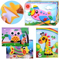 5-20PCS Assorted Style 3D EVA Foam Sticker Self Adhesive Cartoon Animal Vehicle Pattern Sticker Handmade Artclass Stationery ZYF
