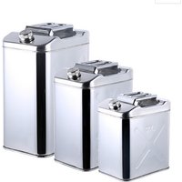 15L-40L Litres 201 Stainless Steel Fuel Tank Petrol Storage Oil Jerrycan Gas Can Car Motorbike Truck Car Fuel-jugs with Oil Pipe