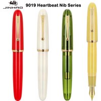 JINHAO 9019 Heartbeat Nib Fountain Pen Resin Pen F/M Nib with Large Converter Stationery Office School Supplies Writing Pen