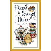 News Pre-Printed Cross Stitch Kit, Stamped Aida Fabric with DMC Threads, Embroidery Kit - Door Flag – Home
