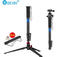 BEXIN P294B Lightweight Monopod Aluminium DSLR Camera Tripod for 1/4''3/8'' Hiking Travel Selfie Stick Max 145cm Extend 5KG Load