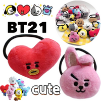 BT21 new creative hair accessories,cartoon cute, high appearance value, fashionable and personalized, girlish, student hair ties